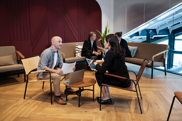 Business meeting and teamwork In Modern Office,Business people discussion ideas concept.