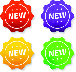 medal version New Tag label bright vector