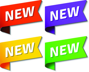 New Tag label bright vector