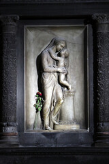Relief of the Virgin Mary and Child inside the Duomo di Milano