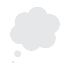 Speech bubble icon. Light blue color. Communication concept. Idea symbol. Dialogue sign. Vector illustration. Stock image.