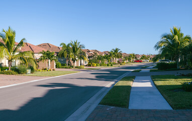 Obraz premium South Florida golf neighborhood, luxury community and private residence.