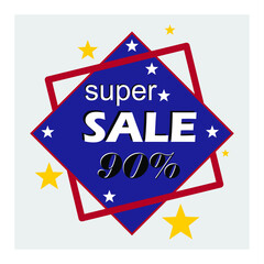 Super Sale, On Colored Background, Special Offer