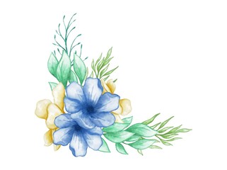 Flowers Arrangement Watercolor. Flower watercolor for wedding card design