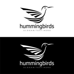 Hummingbird logo design icon vector