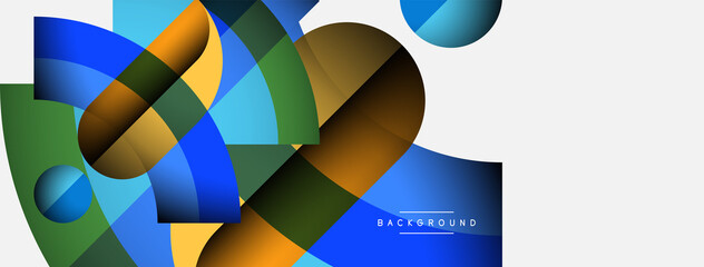 Trendy shapes, color minimal design composition, lines and shadows for wallpaper banner background or landing page