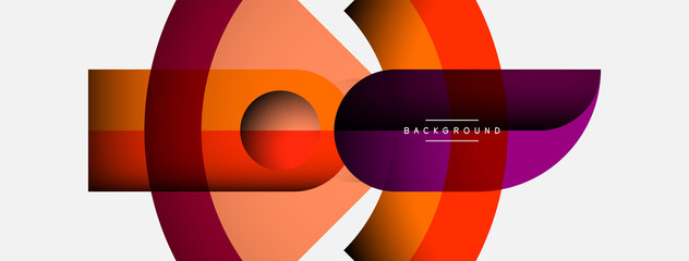 Trendy shapes, color minimal design composition, lines and shadows for wallpaper banner background or landing page