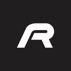 r logo design simple and clean