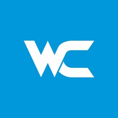 wc logo design simple and clean