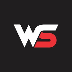 ws logo design simple and clean