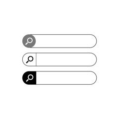 Fototapeta premium Search bar with icon, without placeholder. HTML template element. User interface for the website and application. Vector illustration.