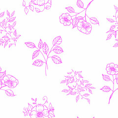 Obraz na płótnie Canvas vector pattern with floral pattern