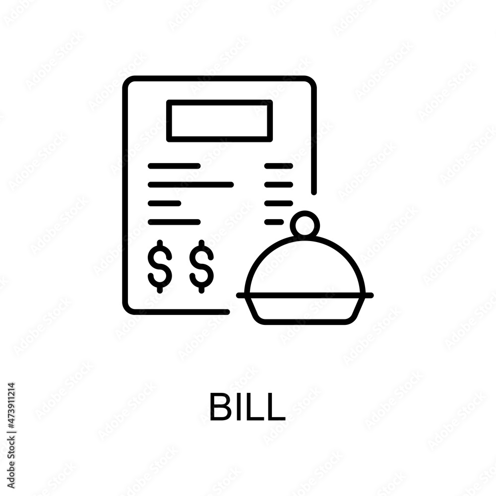Poster bill vector line icons for your digital or print projects.