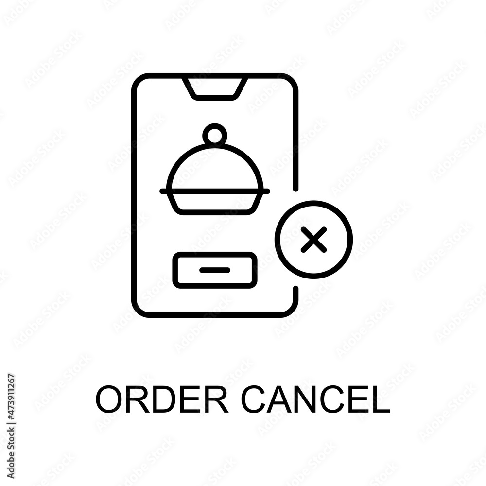 Poster order cancel vector line icons for your digital or print projects.