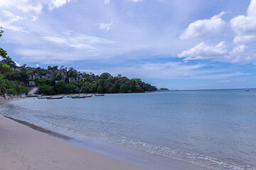 view of Patong and patong beach with the buildings and high-rise hotels and resorts in the background Kathu phuket Thailand 