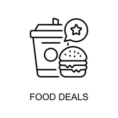 Food Deals Vector line icons for your digital or print projects.
