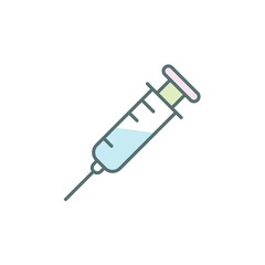 Fototapeta premium Syringe injection icon vector design templates on white background