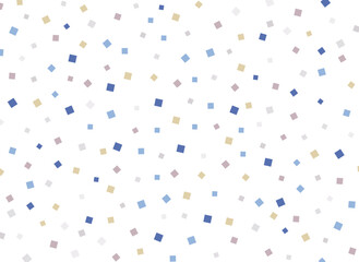 紙吹雪の背景　寒色　ブルー系　パーティ　装飾　飾り　明るい色味　四角