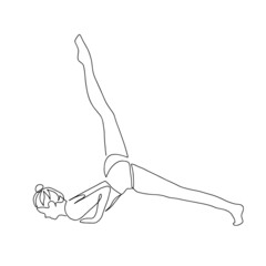 continuous line drawing of women fitness yoga concept vector health illustration
International Day of Yoga