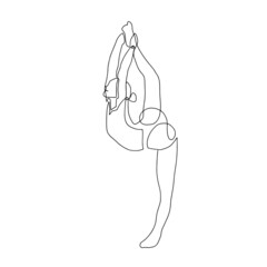continuous line drawing of women fitness yoga concept vector health illustration
International Day of Yoga