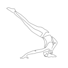 continuous line drawing of women fitness yoga concept vector health illustration
International Day of Yoga