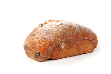 loaf of bread isolated on white