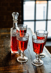 Christmas shots on the table