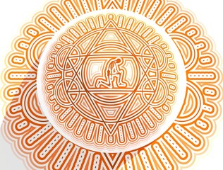 Mystical esoteric gothic geometry thin lines symbol