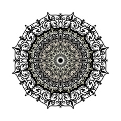 Circular pattern mandala art decoration elements