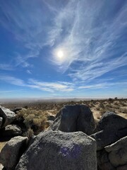 rocks and sky