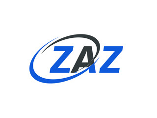 ZAZ letter creative modern elegant swoosh logo design