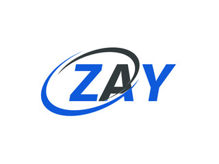 Obraz premium ZAY letter creative modern elegant swoosh logo design