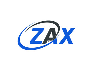 ZAX letter creative modern elegant swoosh logo design