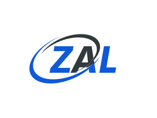 ZAL letter creative modern elegant swoosh logo design - obrazy, fototapety, plakaty