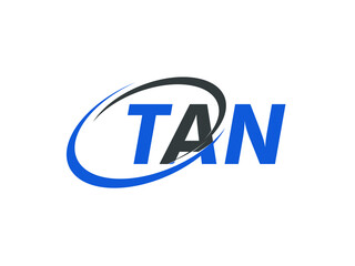 TAN letter creative modern elegant swoosh logo design