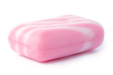 Soap bar isolated over white background, close up