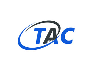 TAC letter creative modern elegant swoosh logo design