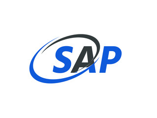 SAP letter creative modern elegant swoosh logo design