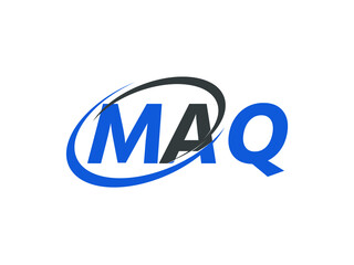 MAQ letter creative modern elegant swoosh logo design