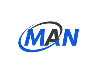 Obraz premium MAN letter creative modern elegant swoosh logo design