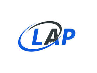 LAP letter creative modern elegant swoosh logo design