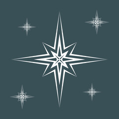 Star north quality vector illustration cut