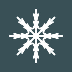 Winter snow flake quality vector illustration cut