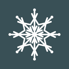Winter snow flake quality vector illustration cut