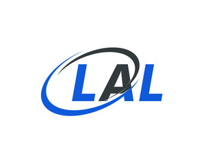 LAL letter creative modern elegant swoosh logo design