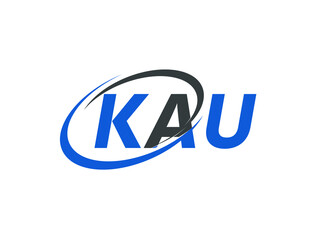 KAU letter creative modern elegant swoosh logo design