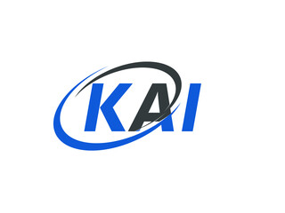 KAI letter creative modern elegant swoosh logo design