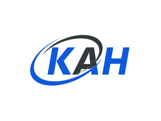 KAH letter creative modern elegant swoosh logo design