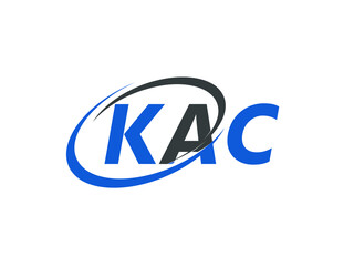 KAC letter creative modern elegant swoosh logo design - obrazy, fototapety, plakaty