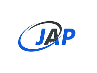 JAP letter creative modern elegant swoosh logo design